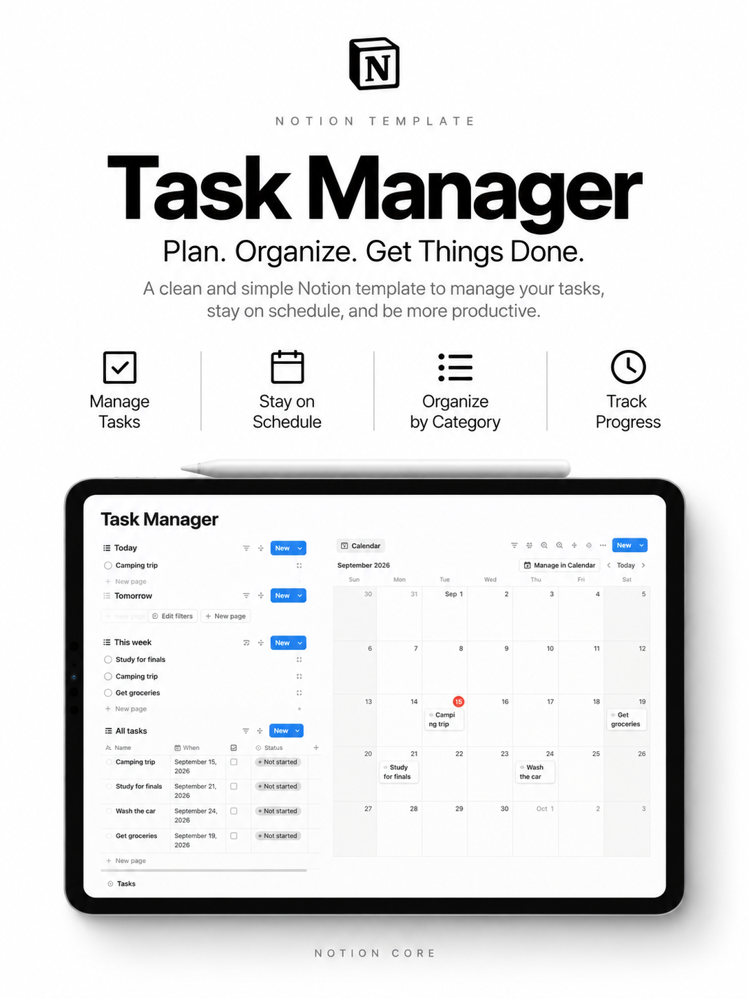 Task Manager - Notion Template