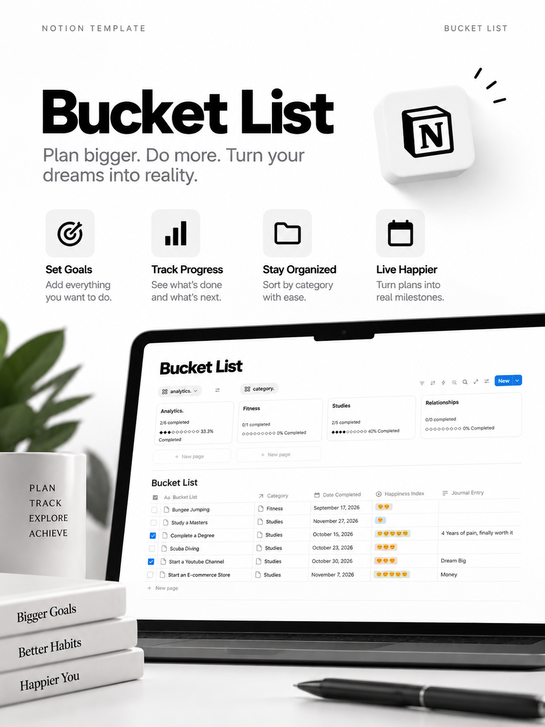 Bucket List - Notion Template