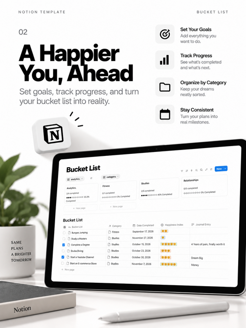 Bucket List - Notion Template