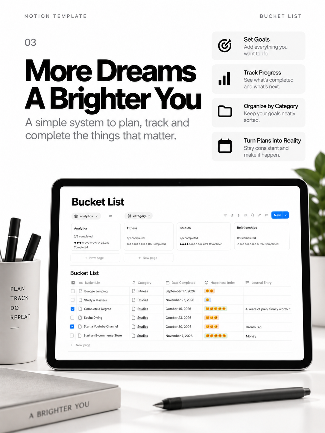 Bucket List - Notion Template