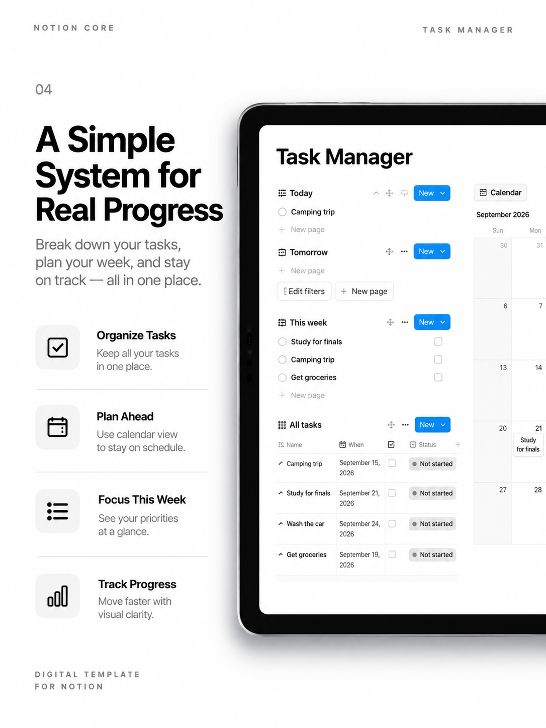 Task Manager - Notion Template